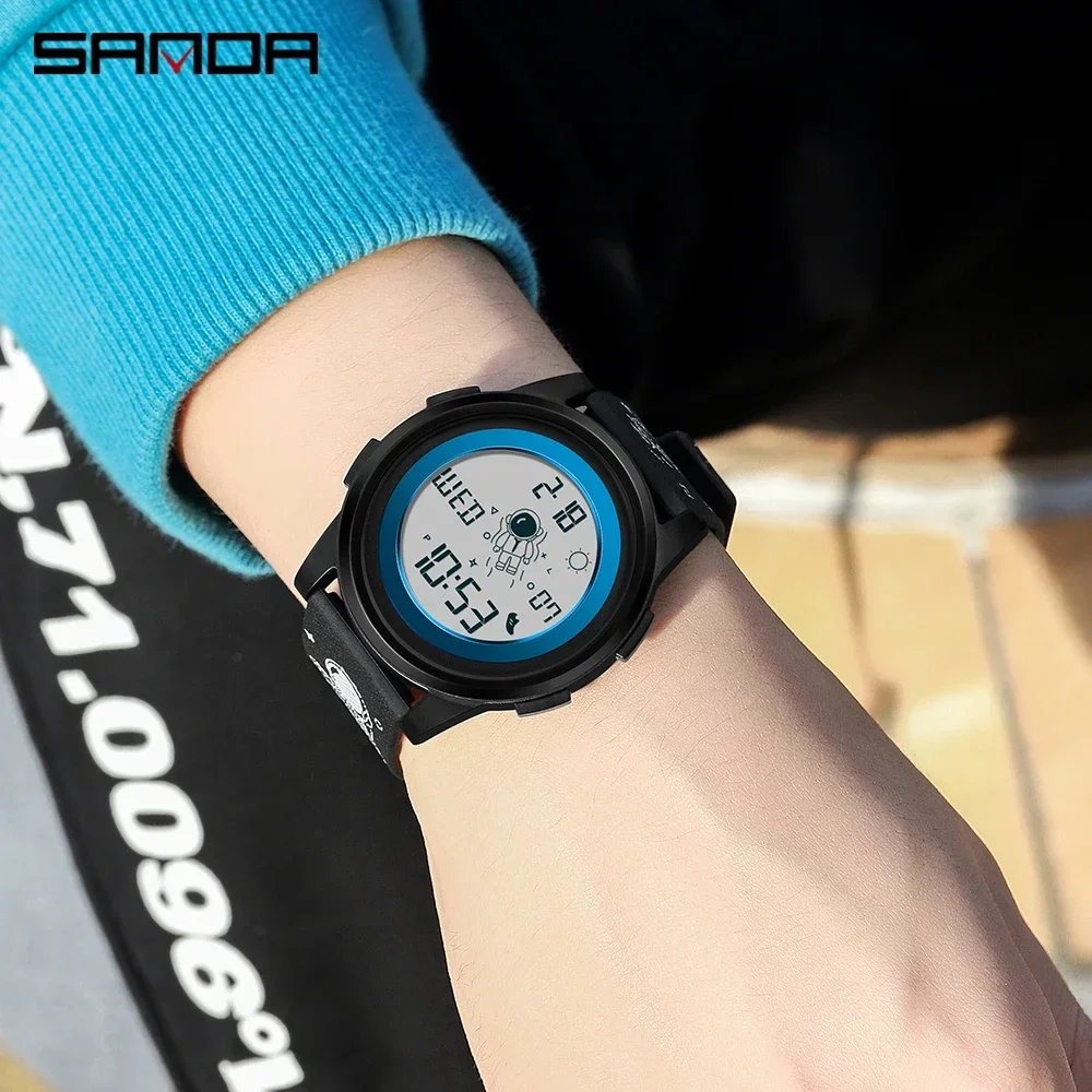 

SANDA Sports Men Watch Fashion Multifunction Digital Wristwatch for Male 50M Waterproof Electronic Clock Relogio Masculino