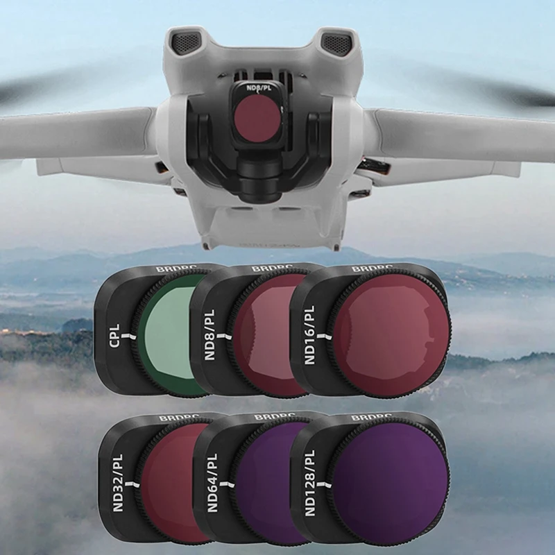 BRDRC MINI3/3PRO Filter 6-Piece Set CPL ND8PL ND16PL ND32PL ND64PL ND128PL Aluminum Alloy Frame
BRDRC MINI3/3PRO Filter 6-Piece Set CPL ND8PL ND16PL ND32PL ND64PL ND128PL Aluminum Alloy Frame