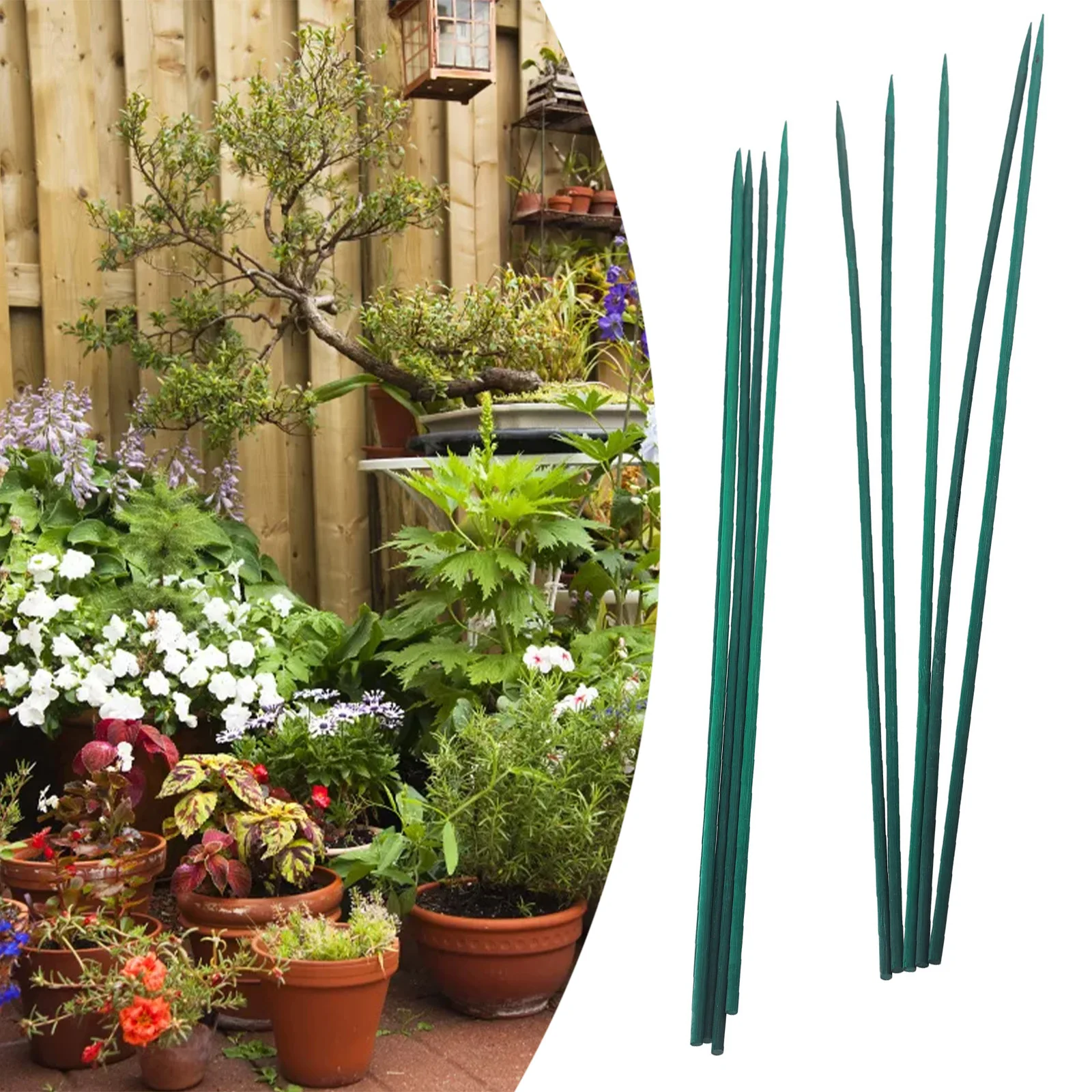 10pcs 40cm Green Plant Support Sticks Canes Growing Vegetables Flowers Tool Garden Home Decorations Plant Care Accessories
10pcs 40cm Green Plant Support Sticks Canes Growing Vegetables Flowers Tool Garden Home Decorations Plant Care Accessories