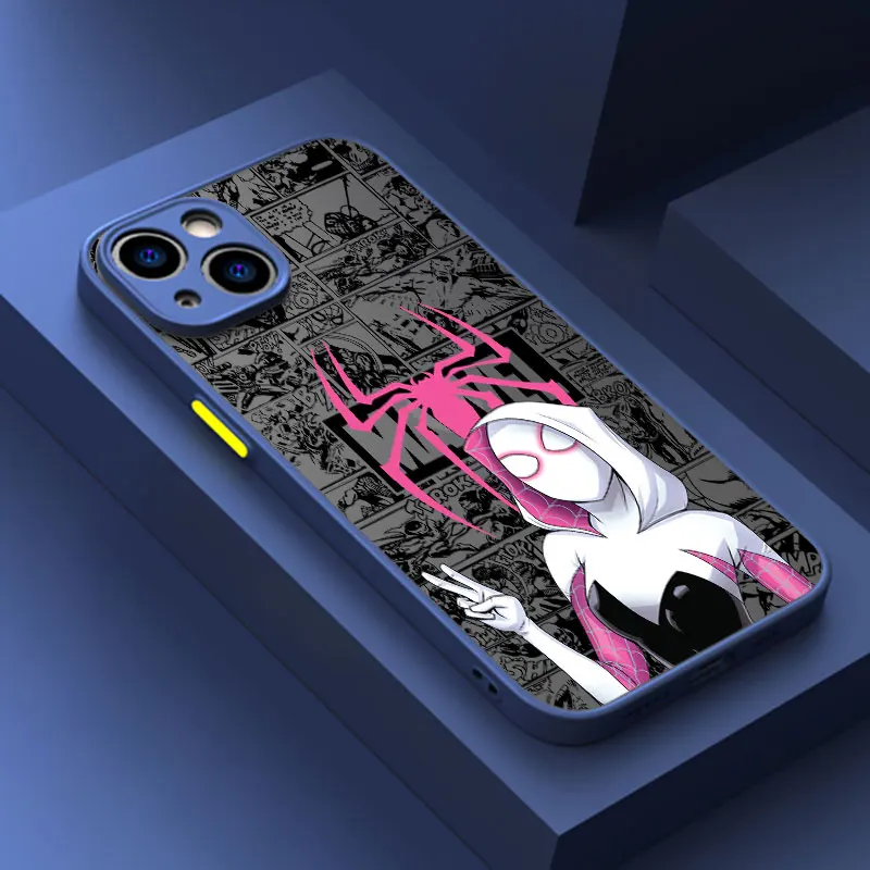 Spider Gwen Siderman Miles Morales Marvel Phone Cases For iPhone 14 15 16 Pro Covers For Apple 11 13 Pro Max 12 Mini 7 8 16 Plus Spider Gwen Siderman Miles Morales Marvel Phone Cases For iPhone 14 15 16 Pro Covers For Apple 11 13 Pro Max 12 Mini 7 8 16 Plus