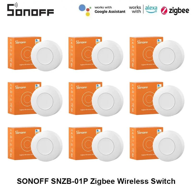 

Беспроводной переключатель SONOFF SNZB-01P умный дом версия Zigbee удобная кнопка работает с Alexa Google SONOFF ZBBridge IFTTT EWeLink APP