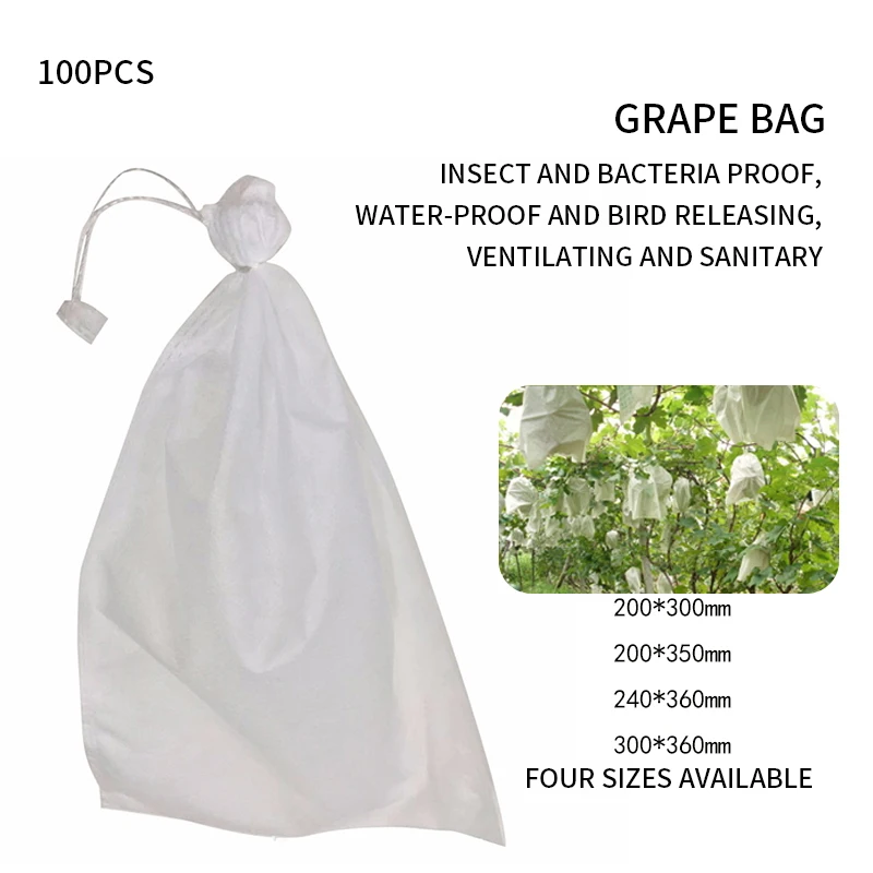 100PCS Vegetable and Fruit Protection Bag Pest Control Bird-proof Mesh Bag Strawberry Grape Orchard Bagging Mesh Cover
100PCS Vegetable and Fruit Protection Bag Pest Control Bird-proof Mesh Bag Strawberry Grape Orchard Bagging Mesh Cover