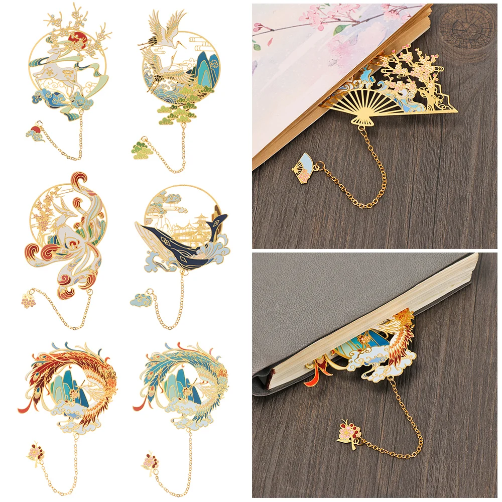 School Office Supplies Chinese style Pendant Retro Metal Pagination Mark Book Clip Painted Brass Bookmark
School Office Supplies Chinese style Pendant Retro Metal Pagination Mark Book Clip Painted Brass Bookmark