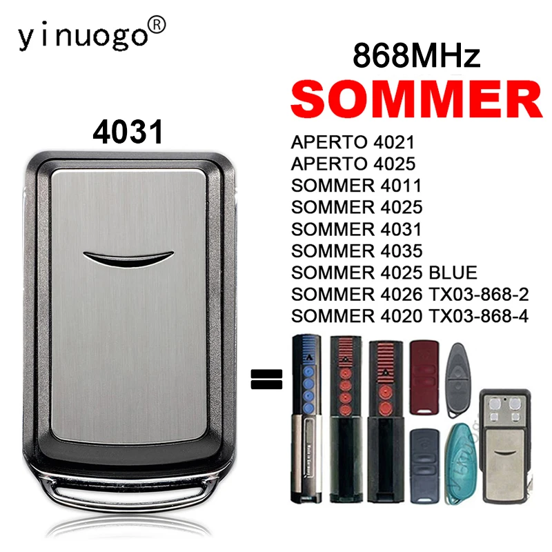 SOMMER 4031 4031V000 4020 TX03-868-4 4026 TX03-868-2 868МГц дистанционное управление открыванием гаражных ворот SOMMER 4011 4021 4025 4035
SOMMER 4031 4031V000 4020 TX03-868-4 4026 TX03-868-2 868МГц дистанционное управление открыванием гаражных ворот SOMMER 4011 4021 4025 4035