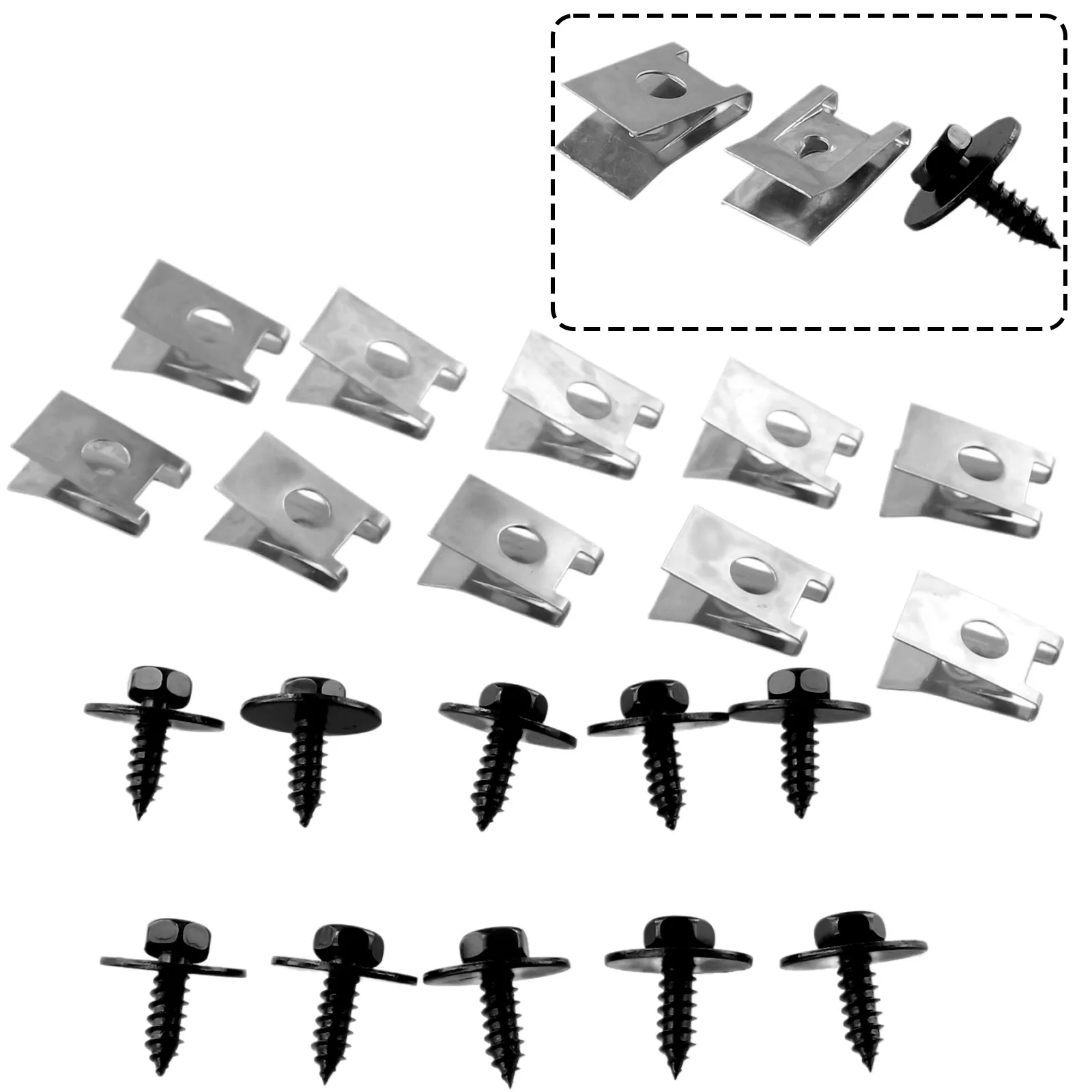 Fastener Screw Bolt U Nut Undertray Splash Guard Exterior Replacement Screw Clips Silver 14mm Socket Accessories
Fastener Screw Bolt U Nut Undertray Splash Guard Exterior Replacement Screw Clips Silver 14mm Socket Accessories