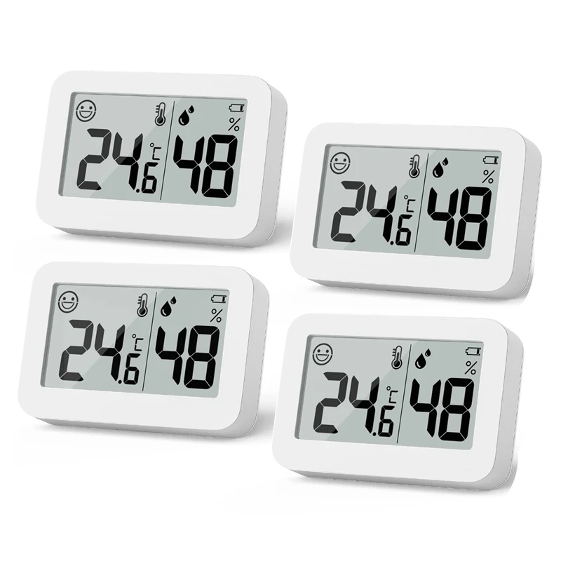 4-Pack Mini Hygrometer Indoor Thermometer, Humidity Gauge With Celsius, Humidity Meter Digital Temperature Monitor
4-Pack Mini Hygrometer Indoor Thermometer, Humidity Gauge With Celsius, Humidity Meter Digital Temperature Monitor