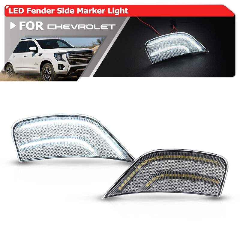White Led Strip Side Marker Light For Chevrolet Suburban Tahoe For Cadillac Escalade ESV GMC Yukon 2021 2022 Fender Flare Lamp
White Led Strip Side Marker Light For Chevrolet Suburban Tahoe For Cadillac Escalade ESV GMC Yukon 2021 2022 Fender Flare Lamp
