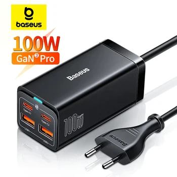 Baseus GaN3 100/65W 데스크탑 충전기 빠른 충전 QC 3.04.0 iPhone15 용 USB C 유형 C 전화 충전기 Huawei Xiaomi MacBook 노트북