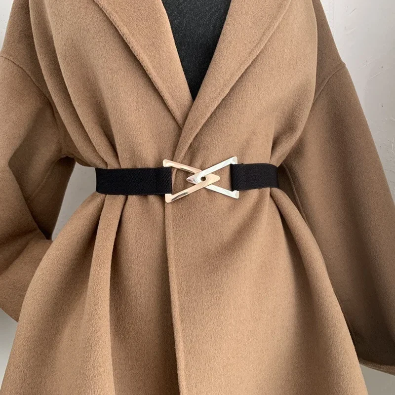 

Triangle Belt Women's Decorative Elastic Elastic with Dress Sweater Suit Waist Simple Belt Versatile Fashion Girdle