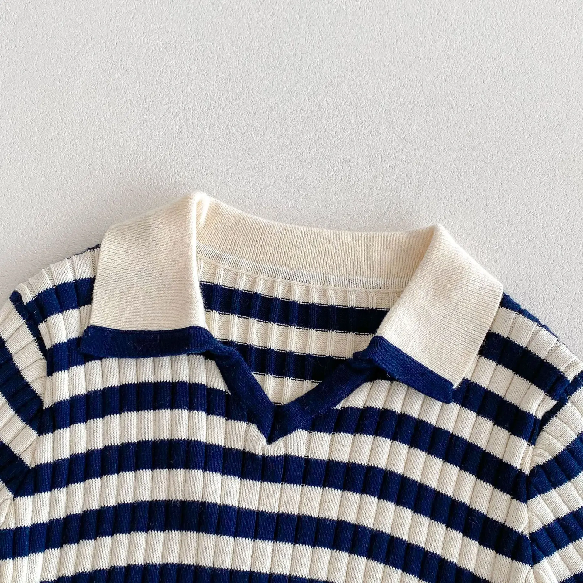 2025 Summer New Baby Short Sleeve Clothes Set Infant Striped Knit Tops + Shorts 2pcs Suit Infant Girl Casual T Shirts Outfits 18 S53efb3175012433d84bd28681ff0435dR