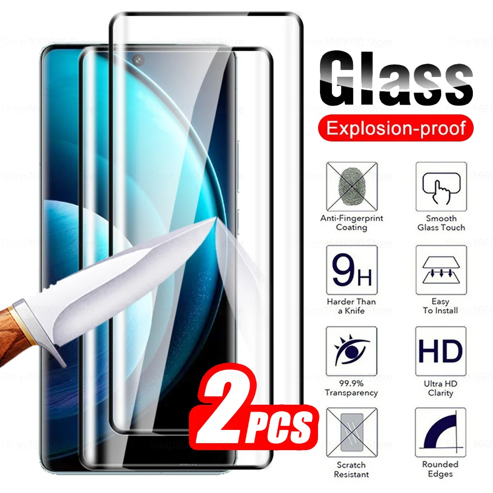 

2PCS 3D Full Coverage Screen Protector For Vivo X100 Pro Tempered Glass For Vivo x 100 X100Pro Vivox100 5G 2023 Protective Film