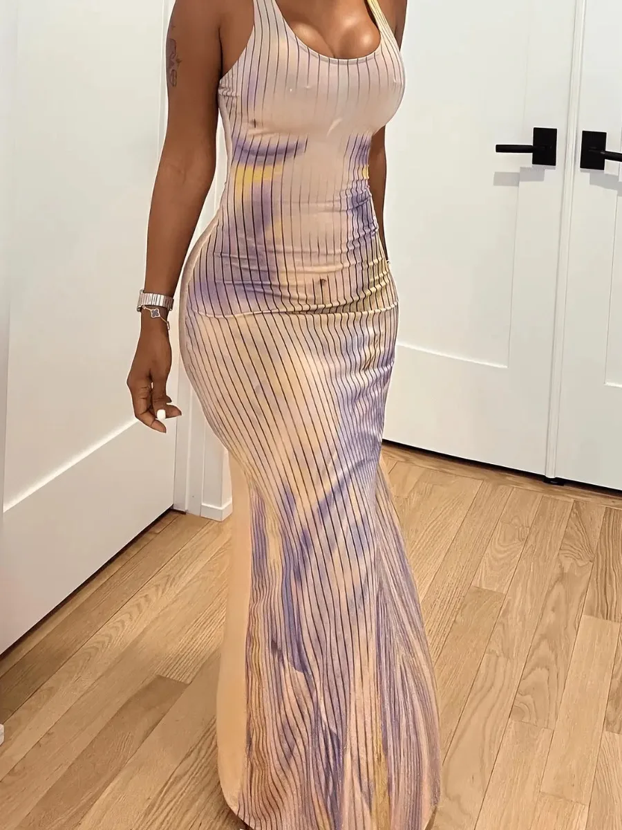 LW sexy Body Heat Print Striped Cami Dress Summer Casual Sleeveless maxi Dresses Bodycon women's Sexy party Cami Vestido
LW sexy Body Heat Print Striped Cami Dress Summer Casual Sleeveless maxi Dresses Bodycon women's Sexy party Cami Vestido