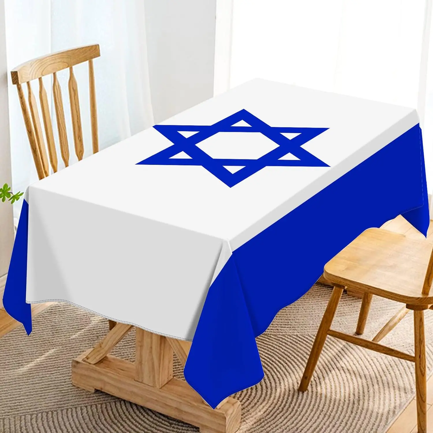 

Israel Flag Waterproof Tablecloths Israel Independence Day Jewish Festival Party Decor Home Kitchen Dining Room Table Decoration