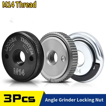 M14 앵글 연마기 잠금 너트, 45 스틸 클램핑 플랜지 고정 커팅 디스크, 컵 휠 연마 디스크, 보쉬 메타보 밀워키용