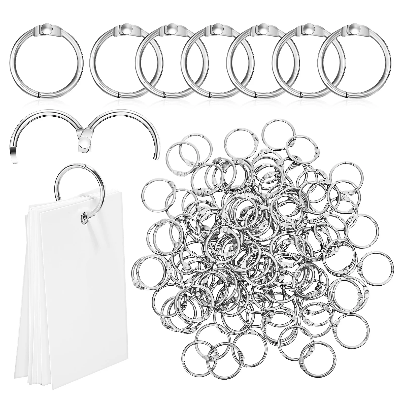 120 Pcs Card Ring 25# Binder Rings Small Scrapbook Craft Notebook Discs Metal Clips Binding Buckles Office
120 Pcs Card Ring 25# Binder Rings Small Scrapbook Craft Notebook Discs Metal Clips Binding Buckles Office
