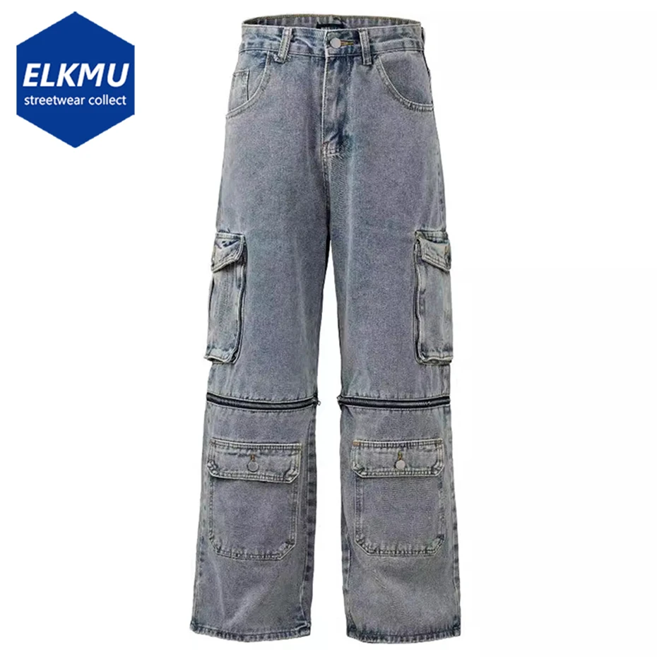 Men Blue Loose Cargo Jeans Multi Pockets Hip Hop Baggy Jeans Trousers Detachable Shorts Male Black Casual Straight Denim Pants
Men Blue Loose Cargo Jeans Multi Pockets Hip Hop Baggy Jeans Trousers Detachable Shorts Male Black Casual Straight Denim Pants