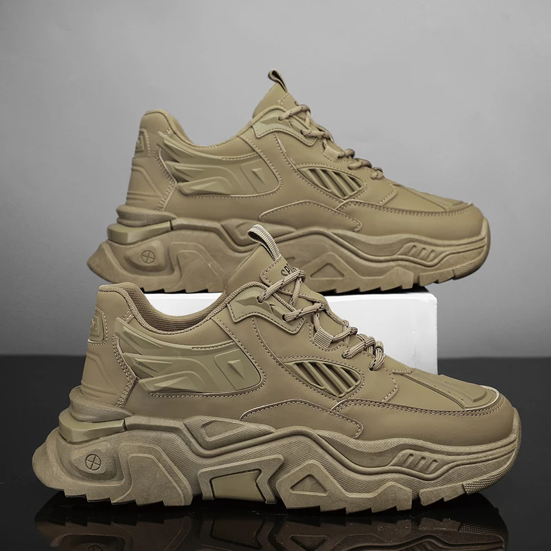 Однотонные мужские туфли на толстой подошве со шнуровкой, персонализированные Новые повседневные спортивные туфли, Высококачественная Водонепроницаемая Уличная обувь
Однотонные мужские туфли на толстой подошве со шнуровкой, персонализированные Новые повседневные спортивные туфли, Высококачественная Водонепроницаемая Уличная обувь