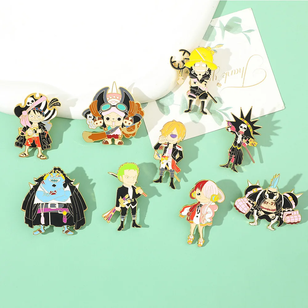 One Piece Cartoon Brooch Anime Action Figures Luffy Zoro Sanji Pins Kawaii Enamel Jewelry Cute Brooch Children Birthday Gifts
One Piece Cartoon Brooch Anime Action Figures Luffy Zoro Sanji Pins Kawaii Enamel Jewelry Cute Brooch Children Birthday Gifts