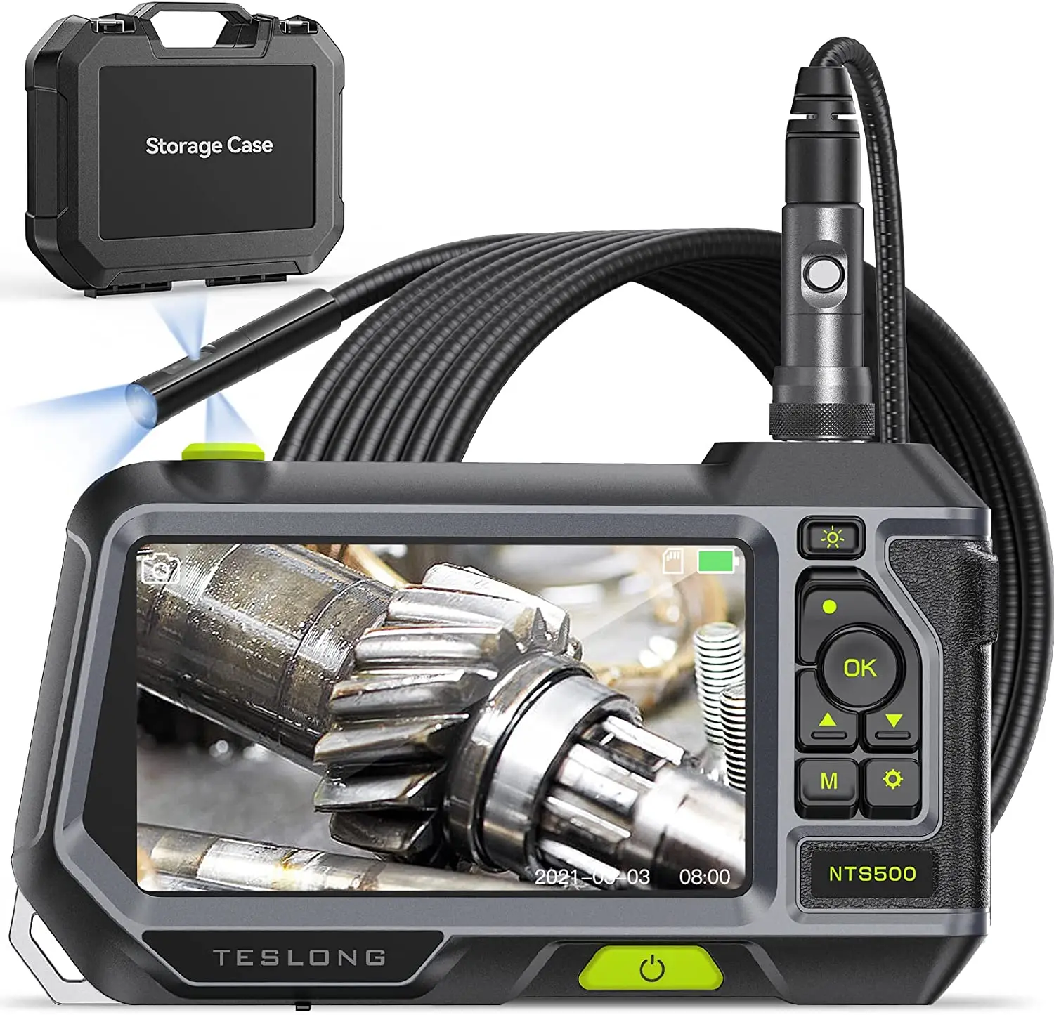 TESLONG NTS500 8mm Three Lens 1080P HD 5.0 Inch LCD Industrial Borescope 5M Flexible Snake Tube Inspection Camera IP67
TESLONG NTS500 8mm Three Lens 1080P HD 5.0 Inch LCD Industrial Borescope 5M Flexible Snake Tube Inspection Camera IP67