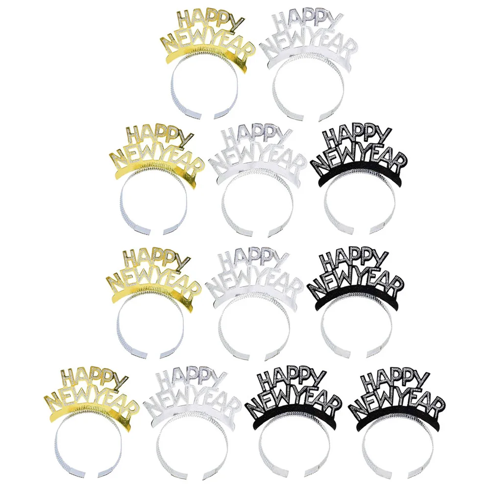 

Happy New Year Headbands New Year Hair Band Hasir Clasp Ornaments Christmas Party Decor Happy New Year Paper Headwear