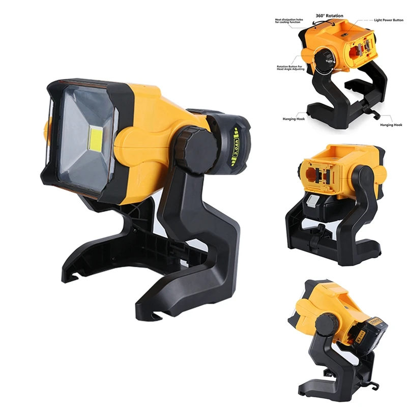 LED Work Light 18W Work With Power Tools Battery For Dewalt For Makita For Ryobi 18V Or 20V Battery
LED Work Light 18W Work With Power Tools Battery For Dewalt For Makita For Ryobi 18V Or 20V Battery