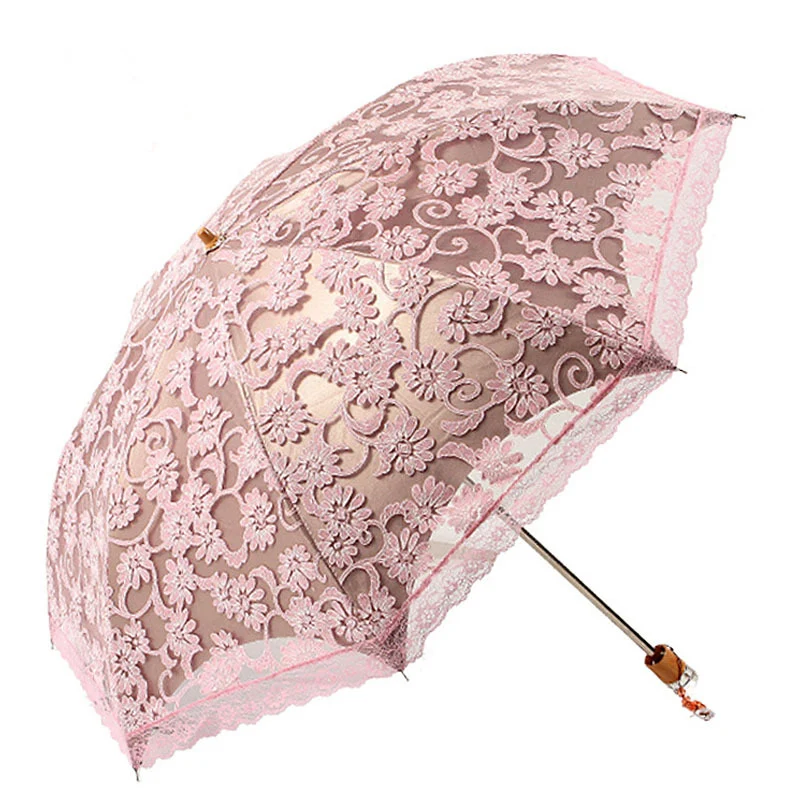 Fold Princess Anti-UV Sunshade Flower Lace Umbrella Girl Women Rain Sun Umbrella Windproof Portable Travel Female Sunny Parasol
Fold Princess Anti-UV Sunshade Flower Lace Umbrella Girl Women Rain Sun Umbrella Windproof Portable Travel Female Sunny Parasol