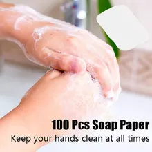 100pcs/lot Portable Soap Paper Bath Hand Washing Slice Sheets Outdoor Travel Scented Foaming Soap Paper Disposable Clean Tool
100pcs/lot Portable Soap Paper Bath Hand Washing Slice Sheets Outdoor Travel Scented Foaming Soap Paper Disposable Clean Tool