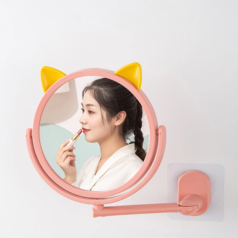 Generic Fold Vanity Mirror Flexible Rotating Make Up Bathroom Wall