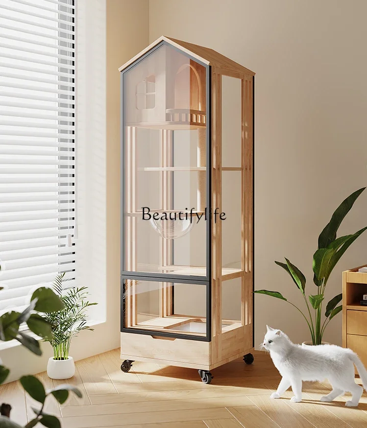 Non-Occupied Area Toilet Integrated Small Apartment Home Indoor Solid Wood Panoramic High-End Narrow Height Cat Cage
Non-Occupied Area Toilet Integrated Small Apartment Home Indoor Solid Wood Panoramic High-End Narrow Height Cat Cage