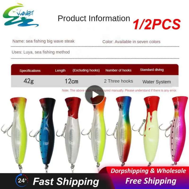 1/2PCS Big Popper 12cm 42g Wobbler Fishing Lure Crankbait Top Water Lures Long Shot Fishing Bait Pike Bass Swimming Lure
1/2PCS Big Popper 12cm 42g Wobbler Fishing Lure Crankbait Top Water Lures Long Shot Fishing Bait Pike Bass Swimming Lure