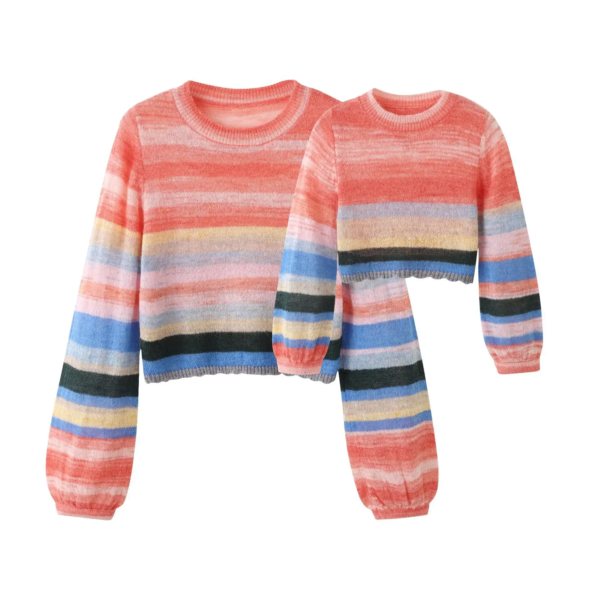 Family Matching Clothes Spring Autumn Children Girl Striped Knit Top Women Sweater Mother Daughter Look
Family Matching Clothes Spring Autumn Children Girl Striped Knit Top Women Sweater Mother Daughter Look