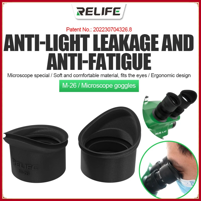 RELIFE M-26 Microscope 3D Goggles Rubber Eyepiece Cover Guards silicone Eyecup For most stereo microscopes Strong shading effect
RELIFE M-26 Microscope 3D Goggles Rubber Eyepiece Cover Guards silicone Eyecup For most stereo microscopes Strong shading effect