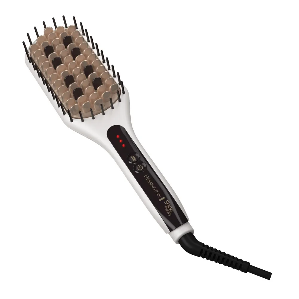 

SHINE THERAPY Argan Oil & Keratin Infused Straightening Brush / Heated Styling Brush / Paddle Brush, CB7403 hair straightener