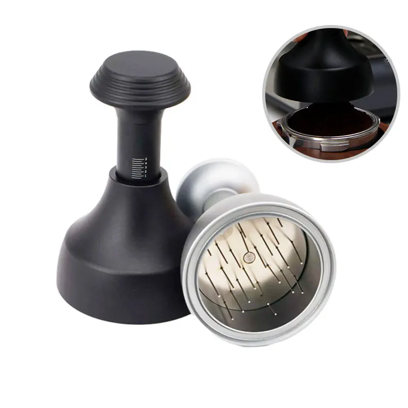 

51/53/58mm Stainless Steel Coffee Tamper Needles Coffee Powder Distributor For Home Coffee Powder Tool Leveler Tool Needle Typ