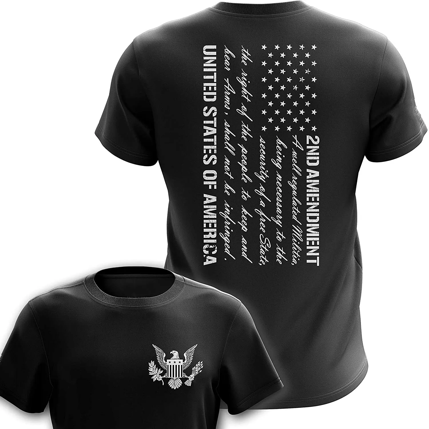 

US Flag Patriotic Second Amendment T Shirt 100% Cotton Short Sleeve O-Neck Casual T-shirts Loose Top New Size S-3XL