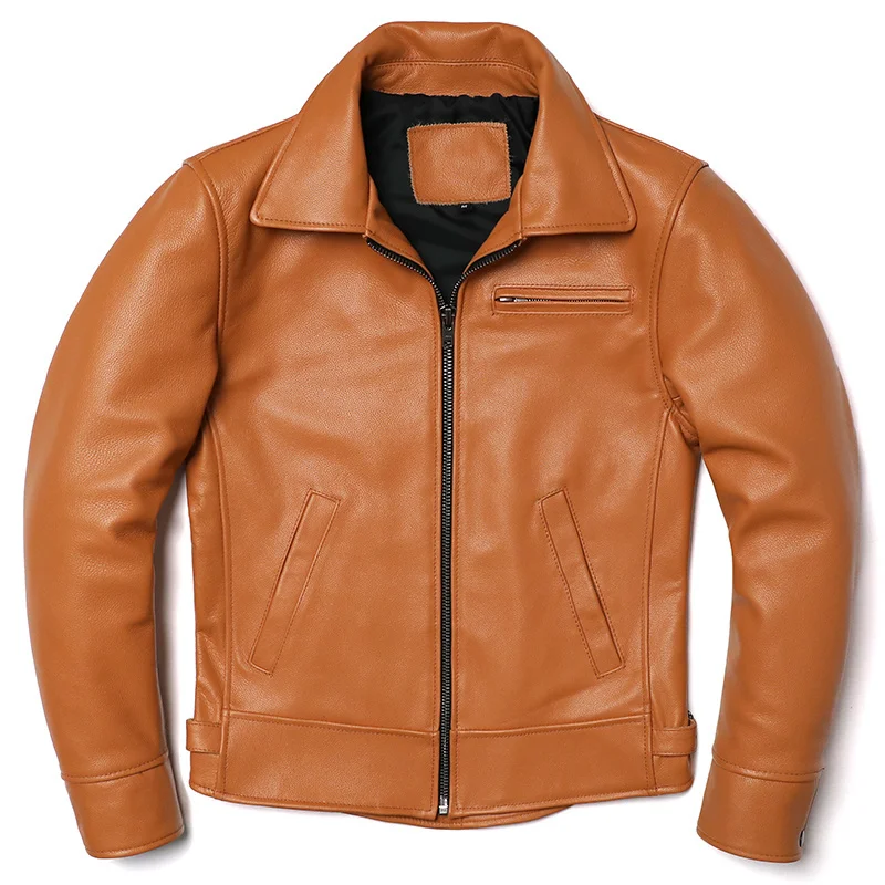 2023 New Yellow Natural Cowhide Jacket Men's Genuine Leather Coat Slim Fit Fashion Clothing Swallowtail Business Jackets
2023 New Yellow Natural Cowhide Jacket Men's Genuine Leather Coat Slim Fit Fashion Clothing Swallowtail Business Jackets