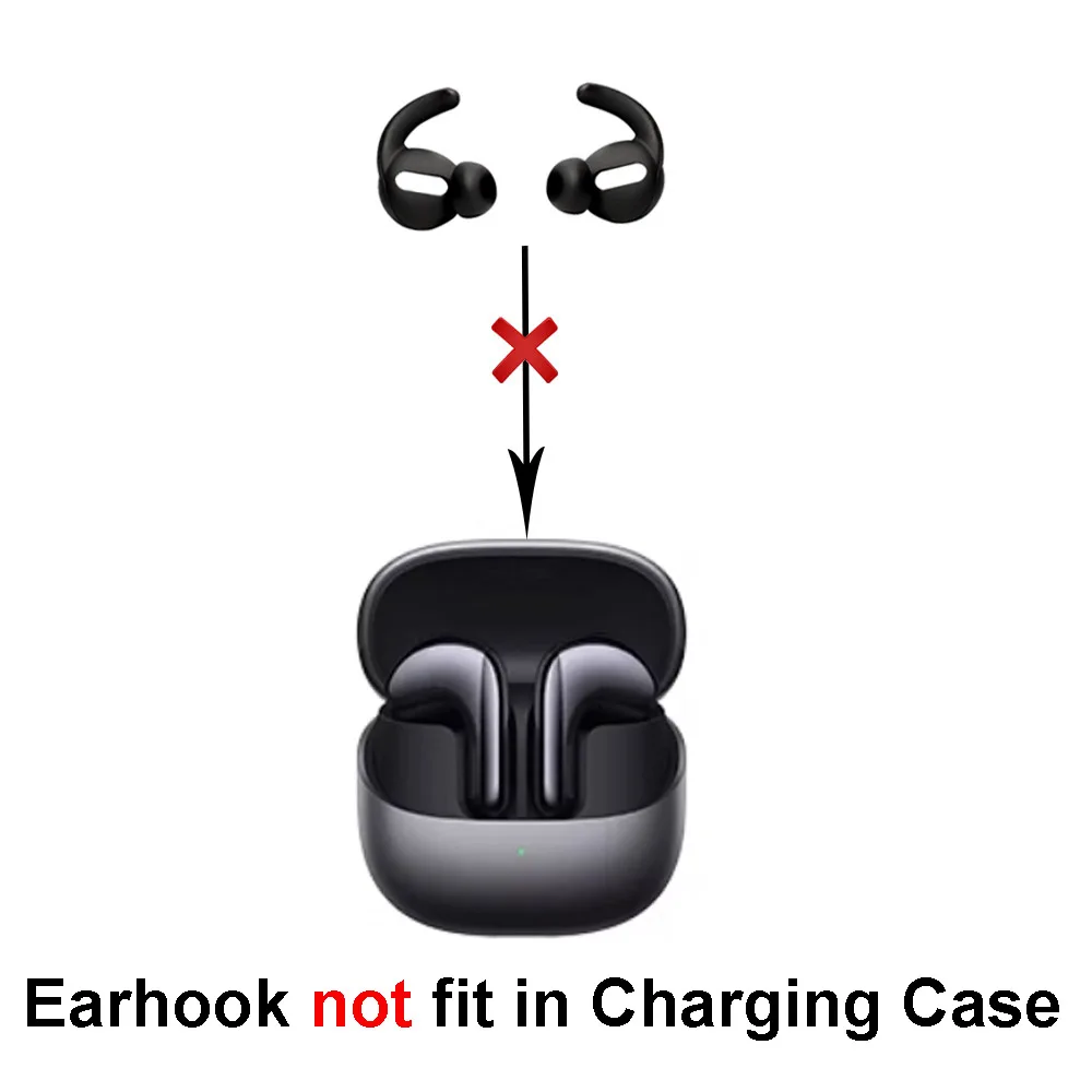 2Pair Ear Hooks Tips for Xiaomi Buds 5 Earbuds Case Cover Anti Slip Holders EartipsTriple 2Pair Ear Hooks Tips for Xiaomi Buds 5 Earbuds Case Cover Anti Slip Holders EartipsTriple