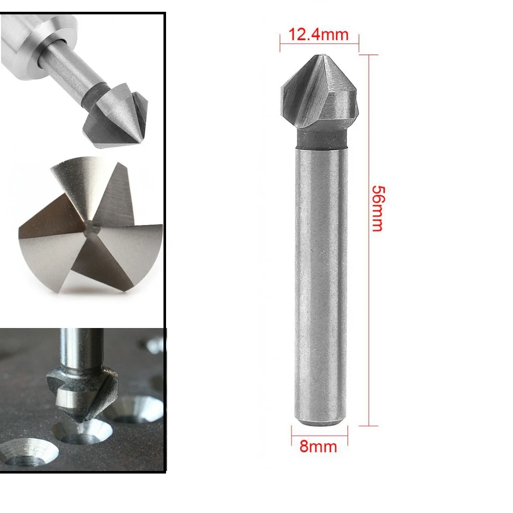 3Flute HSS Countersink Drill Bit 90 Degree Chamfer Cutter Chamfer Chamfering Tools Drill Bit 6.3/8.3/10.4/12.4/16.5/20.5mm
3Flute HSS Countersink Drill Bit 90 Degree Chamfer Cutter Chamfer Chamfering Tools Drill Bit 6.3/8.3/10.4/12.4/16.5/20.5mm