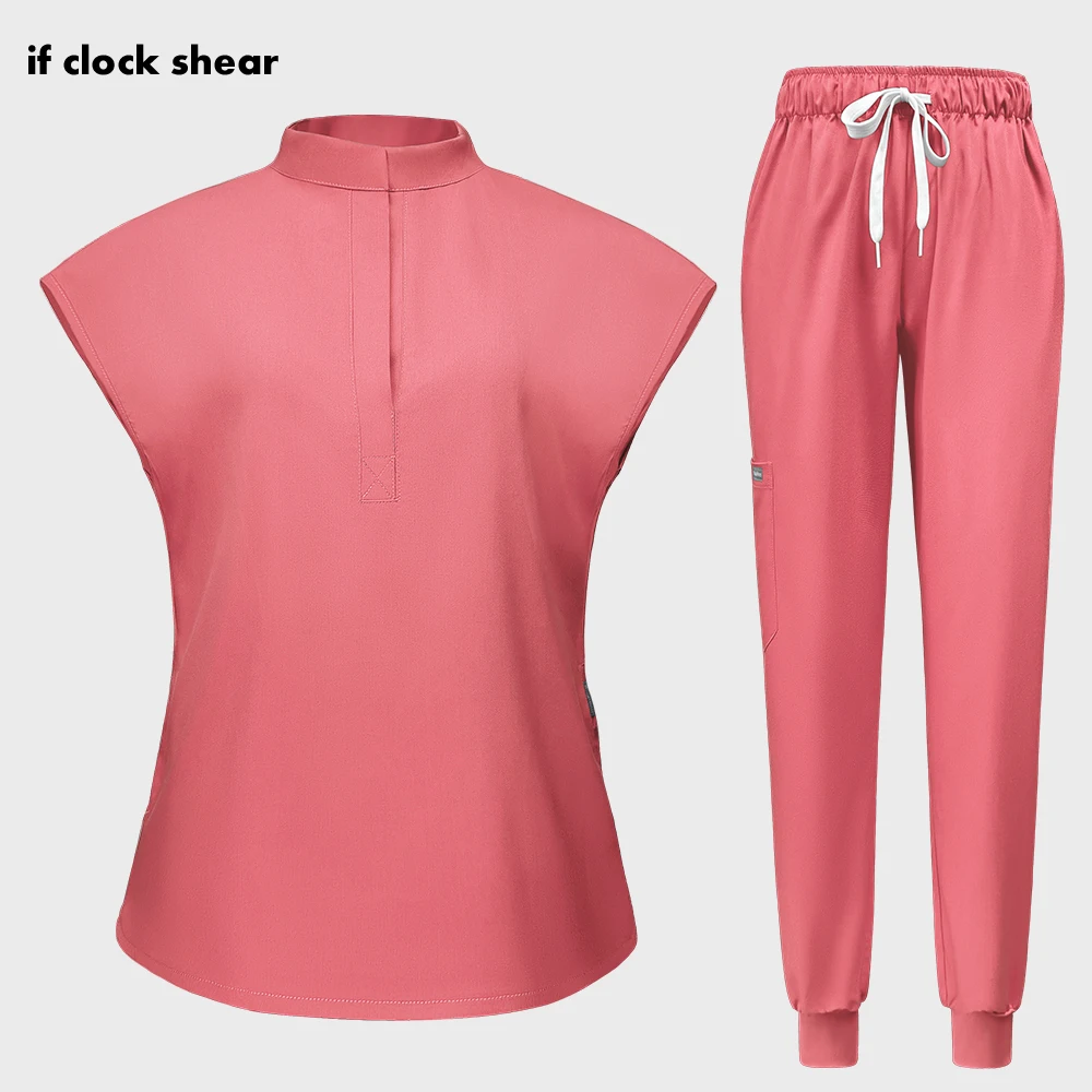 Pet Scrub Uniform Nurse Workwear Surgical Set Tops Pants Suit V Neck Nursing Uniforms Women Men Solid Color Doctor Working Suits
Pet Scrub Uniform Nurse Workwear Surgical Set Tops Pants Suit V Neck Nursing Uniforms Women Men Solid Color Doctor Working Suits