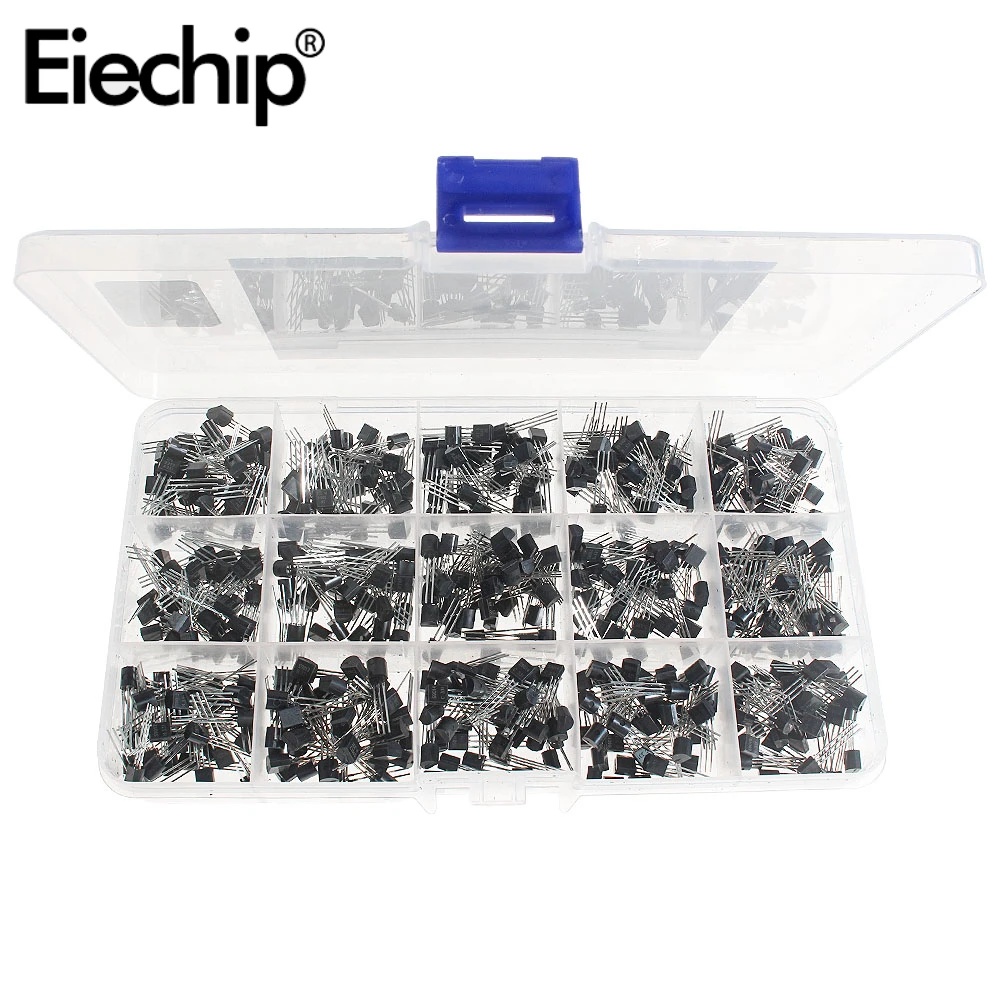 600PCS TO-92 Transistor Kit 15 Value*40pcs 2N2222 2N3904 2N3906 2N5401 2N5551 A1015 C1815 C945 S8050 S9012 S9013 S9015 S9018
600PCS TO-92 Transistor Kit 15 Value*40pcs 2N2222 2N3904 2N3906 2N5401 2N5551 A1015 C1815 C945 S8050 S9012 S9013 S9015 S9018