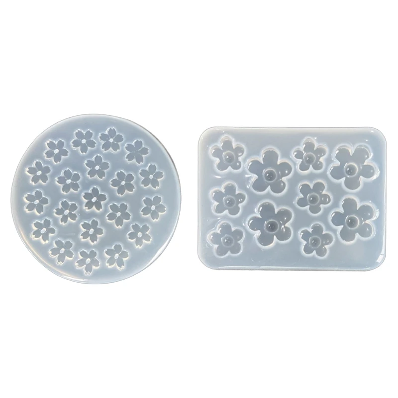 

E0BF Small Flowers Crystal Epoxy Resin Mold Earrings Jewelry Silicone Mould DIY Crafts Decorations Casting Tool