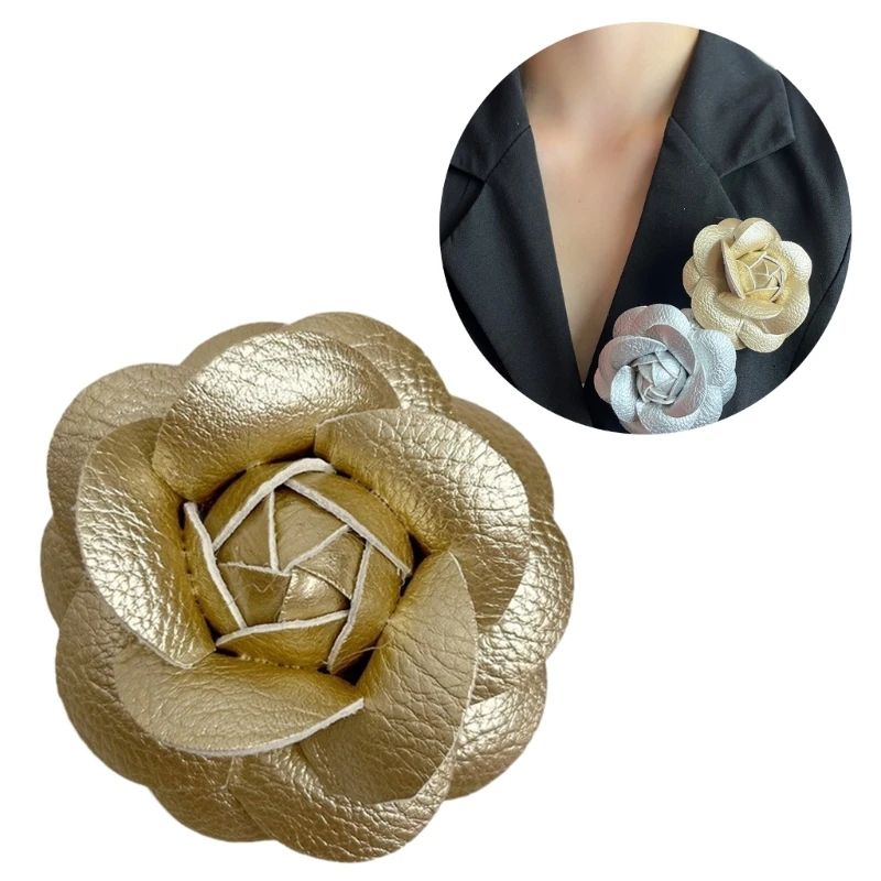 PU Leather Camellia Brooch Elegant Flower Shapes Lapel Pin Accessory for Women Girl
PU Leather Camellia Brooch Elegant Flower Shapes Lapel Pin Accessory for Women Girl