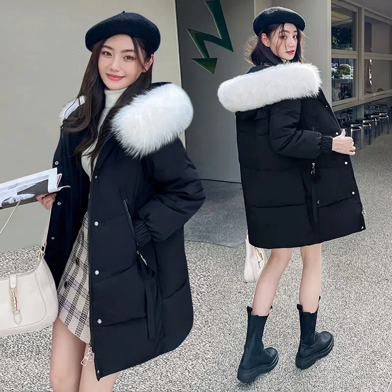 Down Cotton Jacket Women 2022 Winter New Thick Large Size Hooded Fur Collar Padded Coat Female Casual Fashion Slim Parka
Down Cotton Jacket Women 2022 Winter New Thick Large Size Hooded Fur Collar Padded Coat Female Casual Fashion Slim Parka