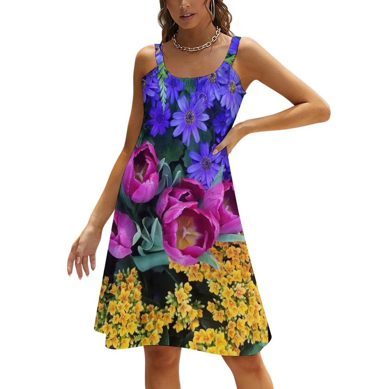 Живописный цветочный: синий, сливовый и золотистый ботанический сад Olbrich, весенний цветочный шоу, Мэдисон, пляжная юбка на бретелях WI 
Живописный цветочный: синий, сливовый и золотистый ботанический сад Olbrich, весенний цветочный шоу, Мэдисон, пляжная юбка на бретелях WI