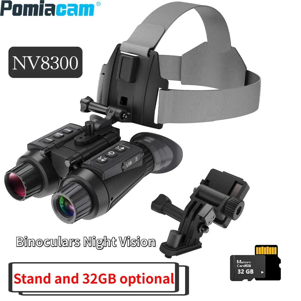 

Professional Binocular Telescope NV8300 Night Vision Binoculars 8X Digital Zoom 3D Built-in Dual Screen 1.4'' 4K UHD 36MP