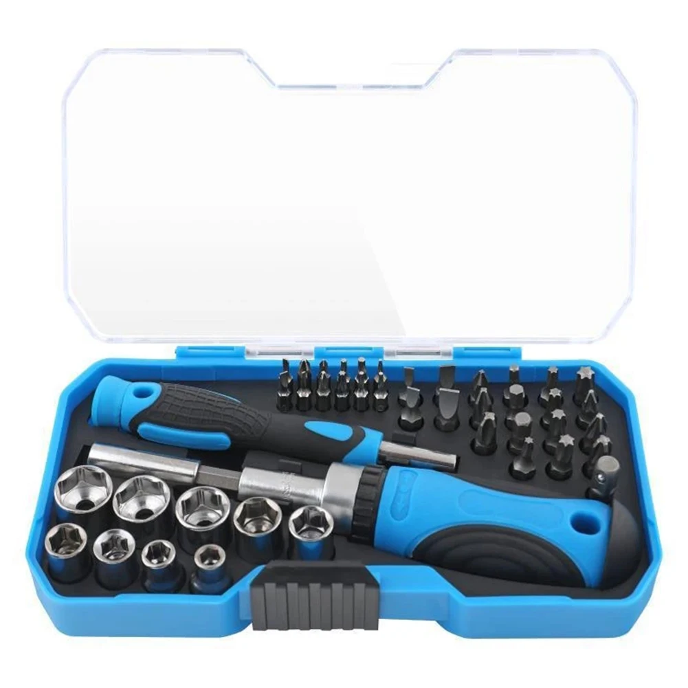 44pcs Ratchet Screwdriver Set Magnetic Torx Screw Driver Chrome Alloy Steel Screwdriver For Phone Laptop Non-slip Hand Tools
44pcs Ratchet Screwdriver Set Magnetic Torx Screw Driver Chrome Alloy Steel Screwdriver For Phone Laptop Non-slip Hand Tools