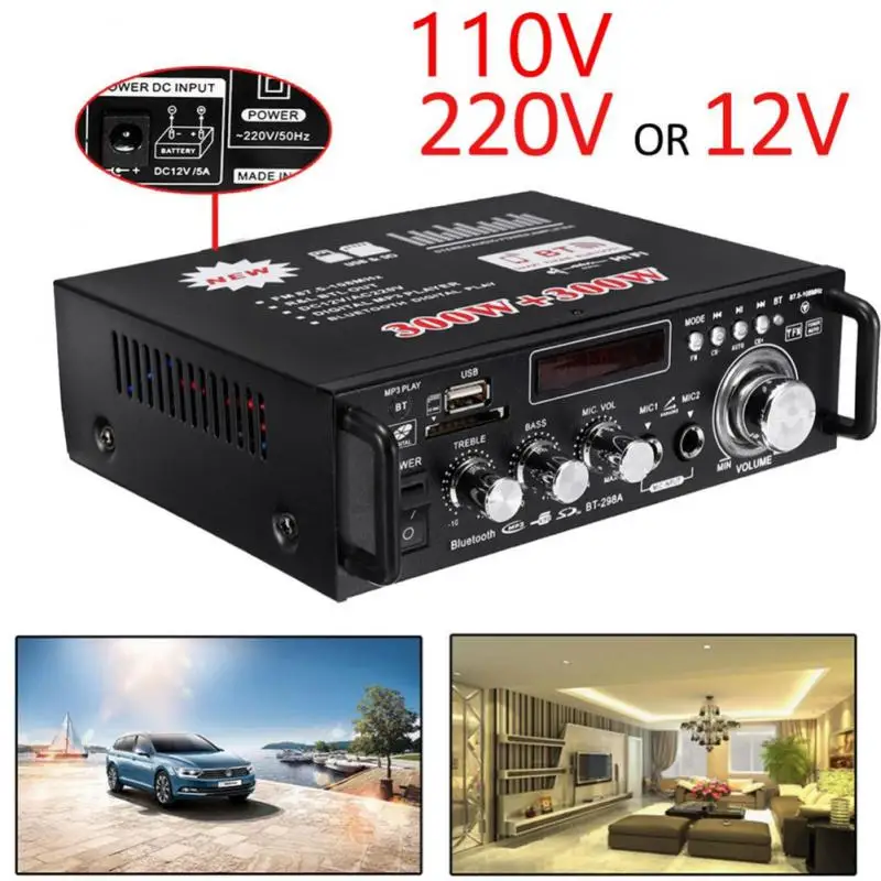 Digital Home Amplifiers Audio Display 300W+300W 110-220V Digital HIFI Audio Stereo Power Amplifier 2 Channel
Digital Home Amplifiers Audio Display 300W+300W 110-220V Digital HIFI Audio Stereo Power Amplifier 2 Channel