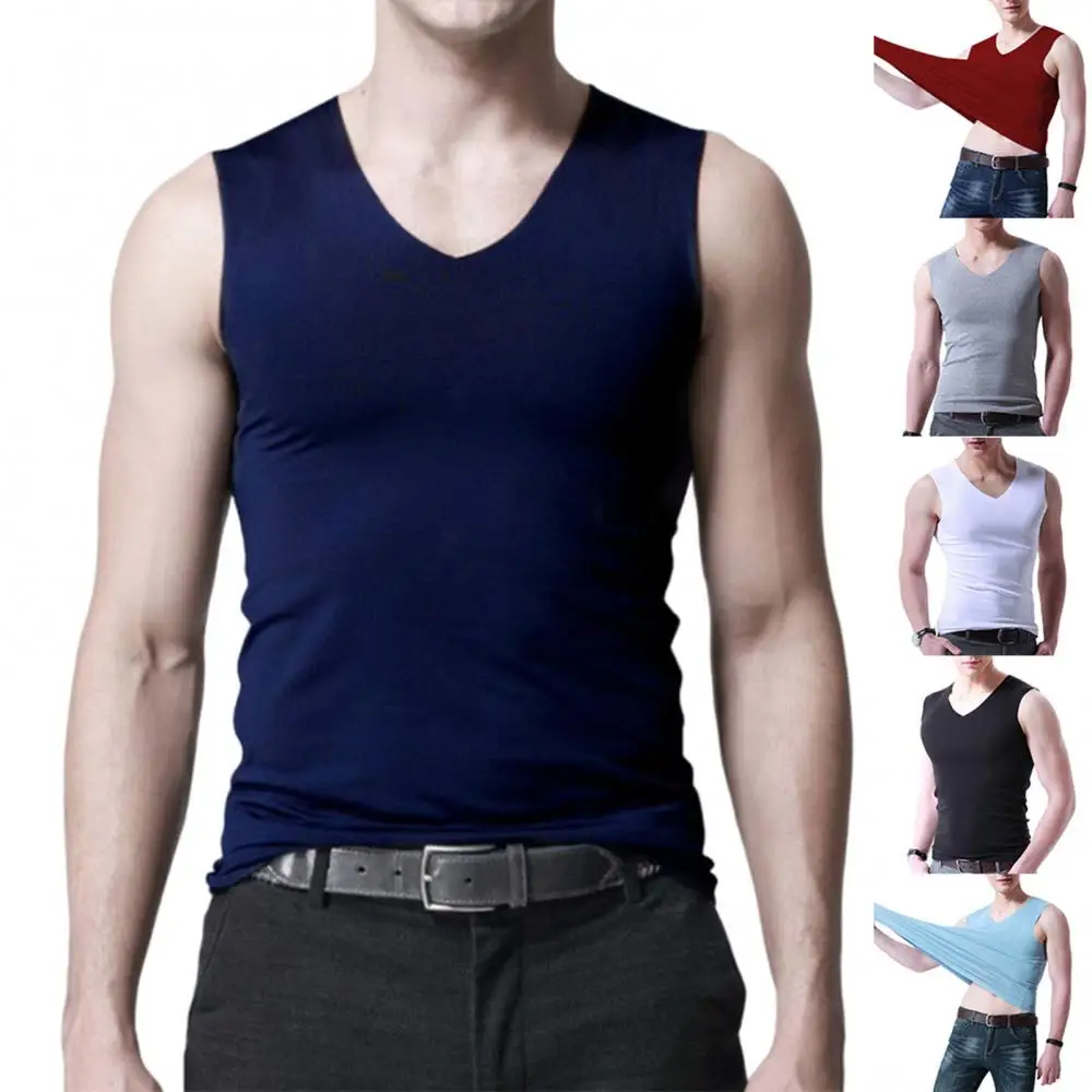 Comfortable Fashion Soft V Neck Top Sleeveless Casual Summer Men Vest Men's Seamless Elasticity Tank Undershirt Solid New Tops
Comfortable Fashion Soft V Neck Top Sleeveless Casual Summer Men Vest Men's Seamless Elasticity Tank Undershirt Solid New Tops