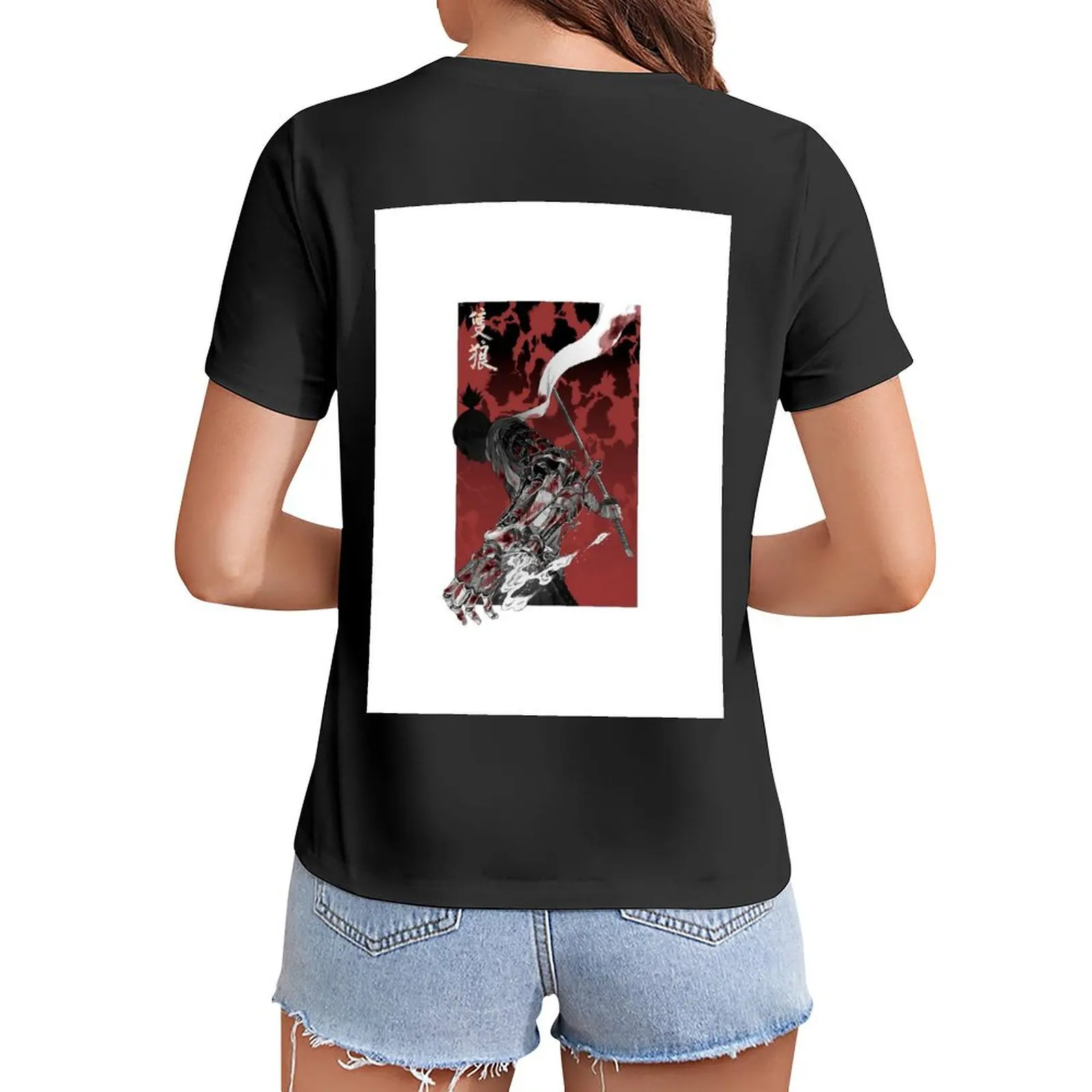 Wolf with katana sekiro T-Shirt sports fans cute clothes cropped t shirts for Women
Wolf with katana sekiro T-Shirt sports fans cute clothes cropped t shirts for Women