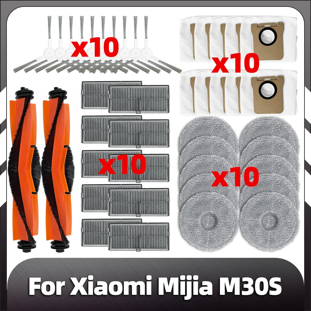 Compatible for Xiaomi Mijia M30s Replacement Main Side Brush HEPA Filter Mop Pads Dust Bags Spare Parts Accessories
Compatible for Xiaomi Mijia M30s Replacement Main Side Brush HEPA Filter Mop Pads Dust Bags Spare Parts Accessories